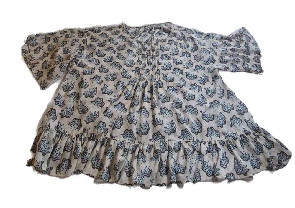 Anna Sui for Uniqlo 3/4 Sleeve Blouse with Floral Print